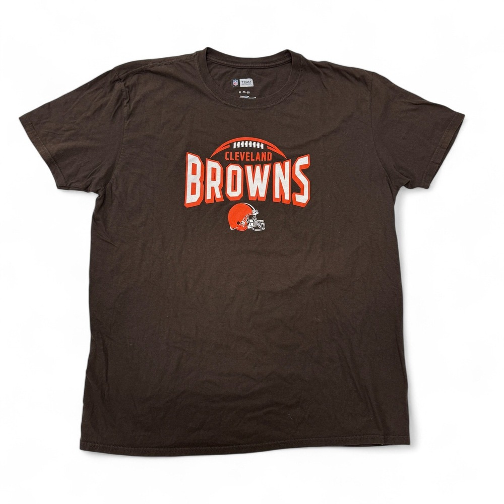 NFL Team Apparel Cleveland Browns Mens XL Brown Graphic‎ T-Shirt Football